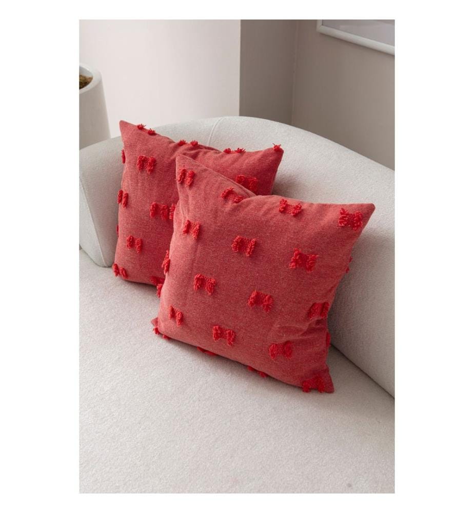 Kissenbezug-Set, 2 Stück, rot, Material: 100 % POLYESTER
