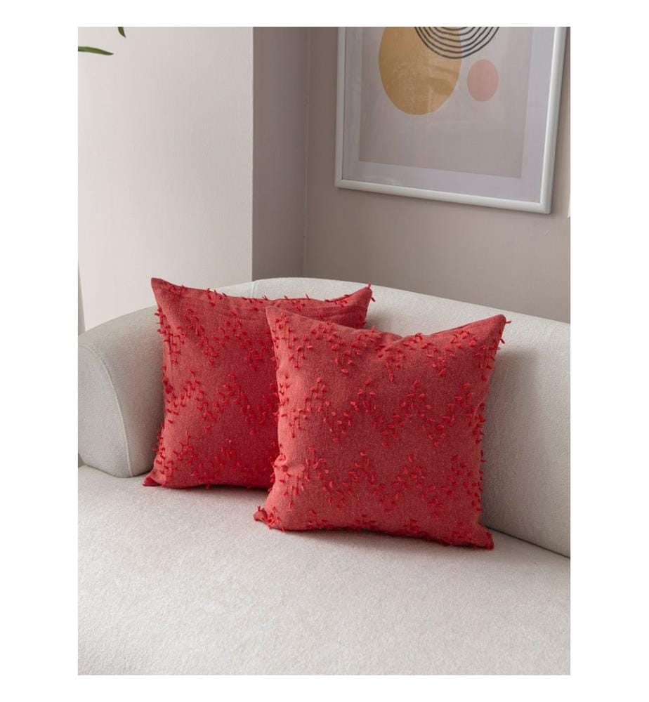 Kissenbezug-Set, 2 Stück, rot, Material: 100 % POLYESTER