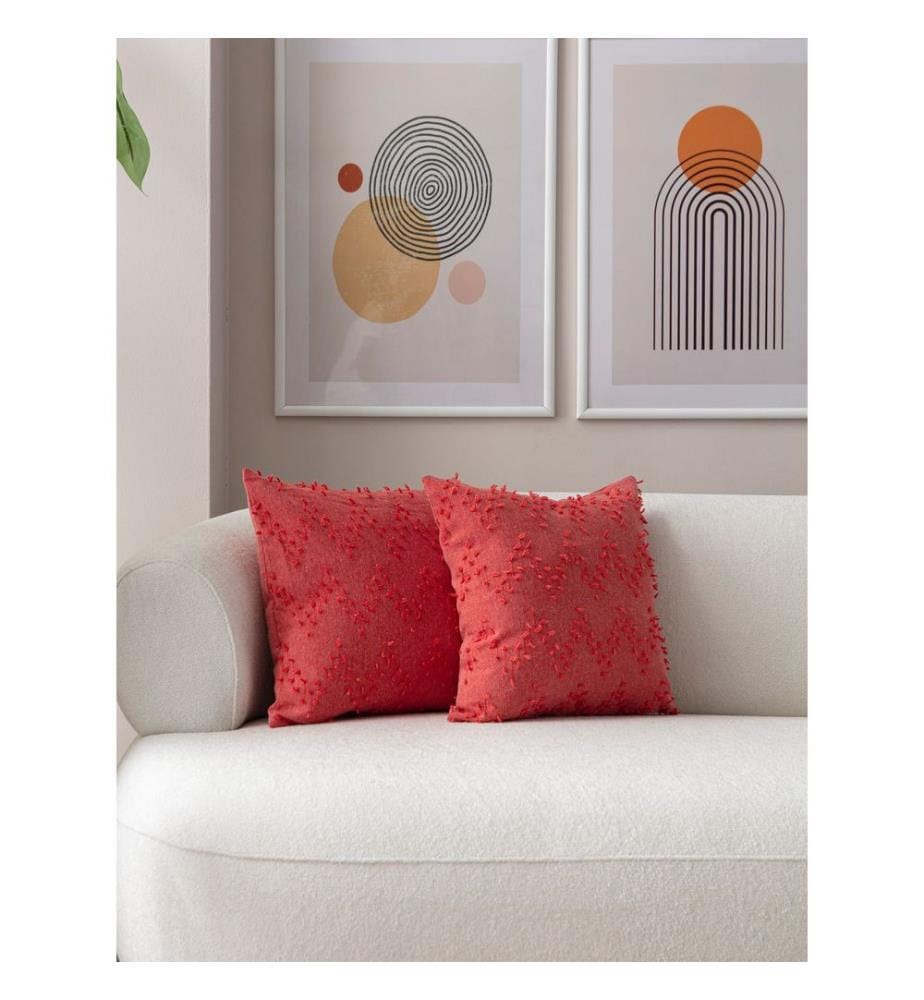 Kissenbezug-Set, 2 Stück, rot, Material: 100 % POLYESTER