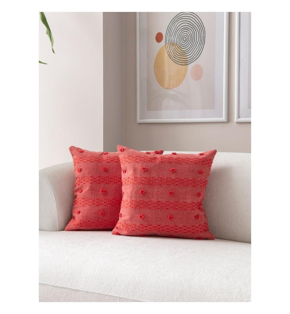 Kissenbezug-Set, 2 Stück, rot, Material: 100 % POLYESTER