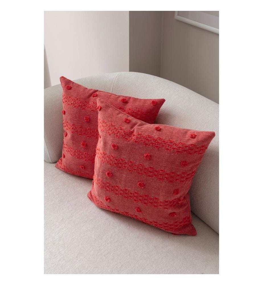 Kissenbezug-Set, 2 Stück, rot, Material: 100 % POLYESTER