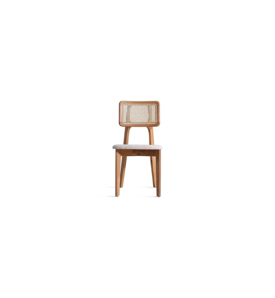Stuhl, natur, 100 % BUCHENHOLZ, Teddy-Stoff