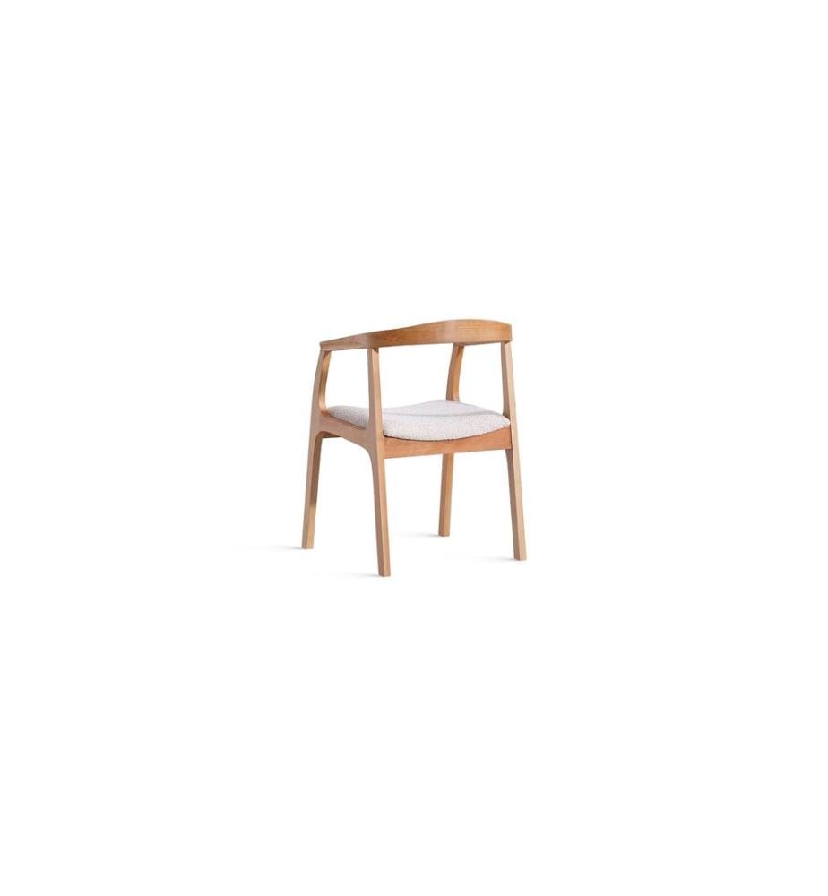 Stuhl, natur, 100 % BUCHENHOLZ, Teddy-Stoff