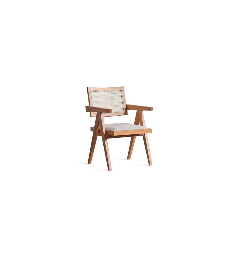 Stuhl, natur, 100 % BUCHENHOLZ, Teddy-Stoff