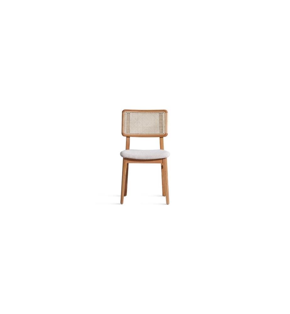 Stuhl, natur, 100 % BUCHENHOLZ, Teddy-Stoff
