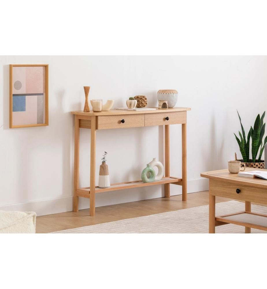 Comò, naturale, legno, 100% MDF, gambe in legno