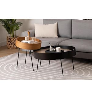 Beistelltisch, natur, Holz, 100 % MDF, Metallbeine