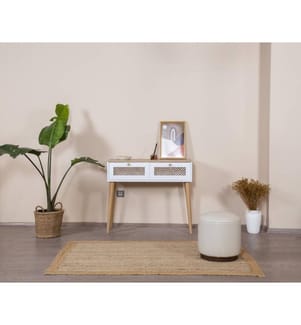 Commode, blanche, chêne, 100 % MDF