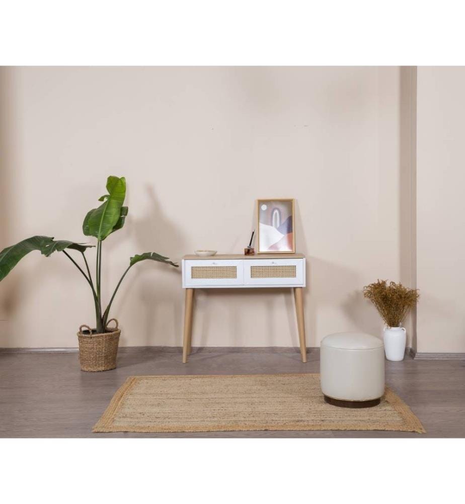 Comò, bianco, rovere, 100% MDF