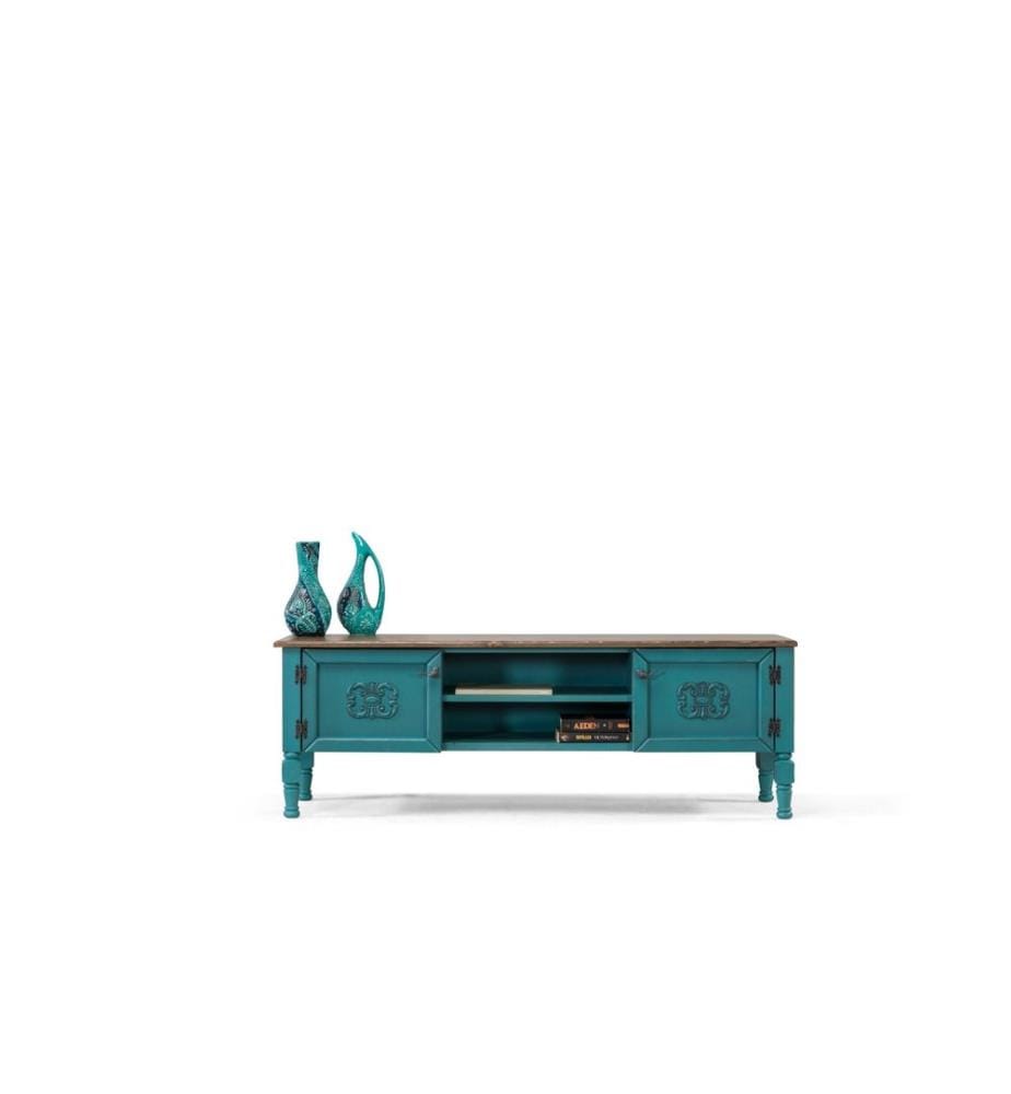 TV-Schrank, Türkis, MDF