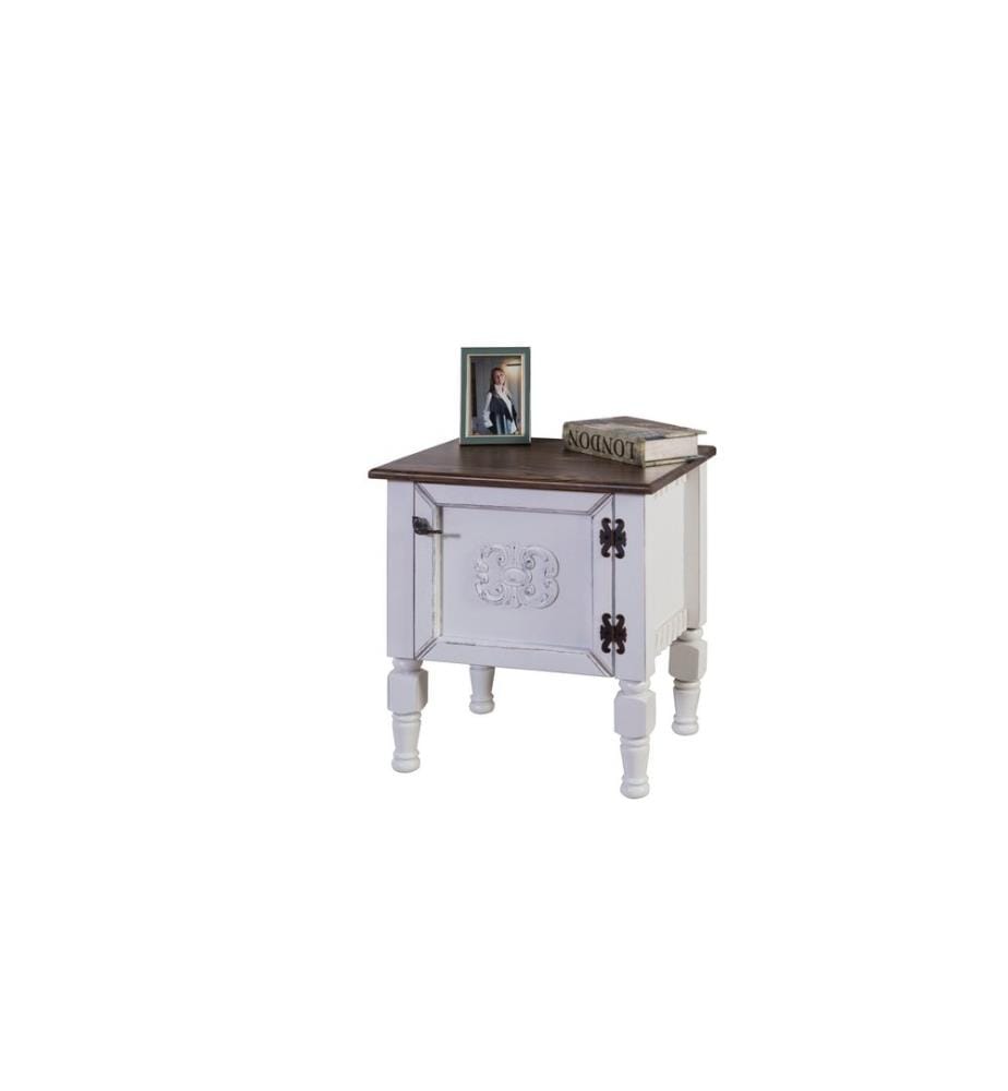 Comodino, Bianco, MDF