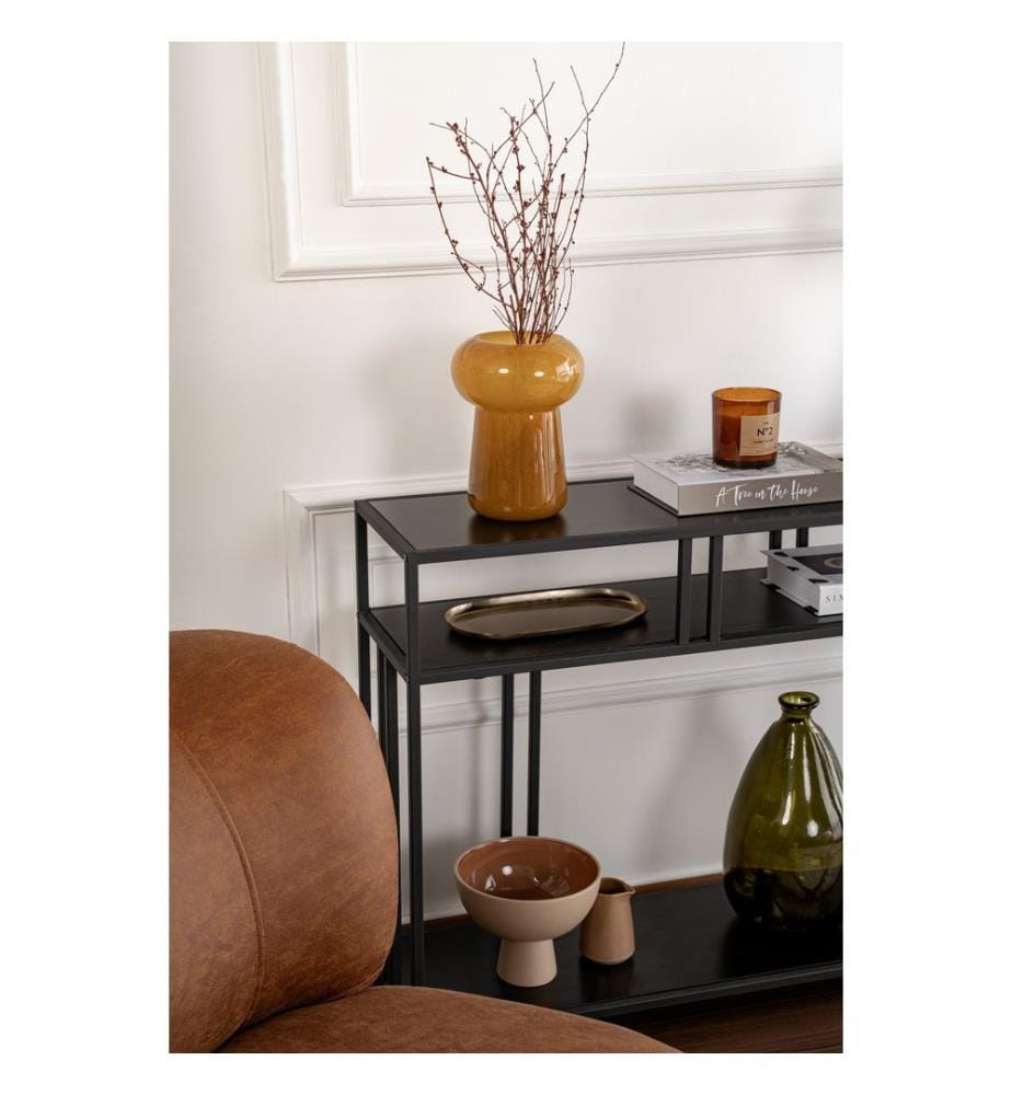 Sideboard, Schwarz, Melaminbeschichtete Spanplatte, Metallbeine