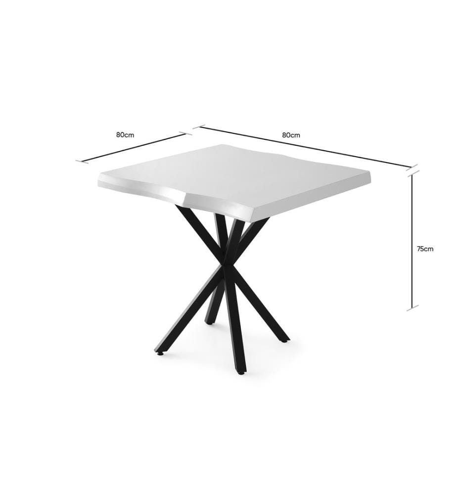 Weiss, Couchtische, 75X80X80 cm, Melaminbeschichtete Partikelplatte