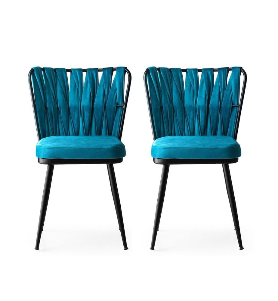 Noir, Bleu, Chaise De Bureau, 82X43X43 cm,