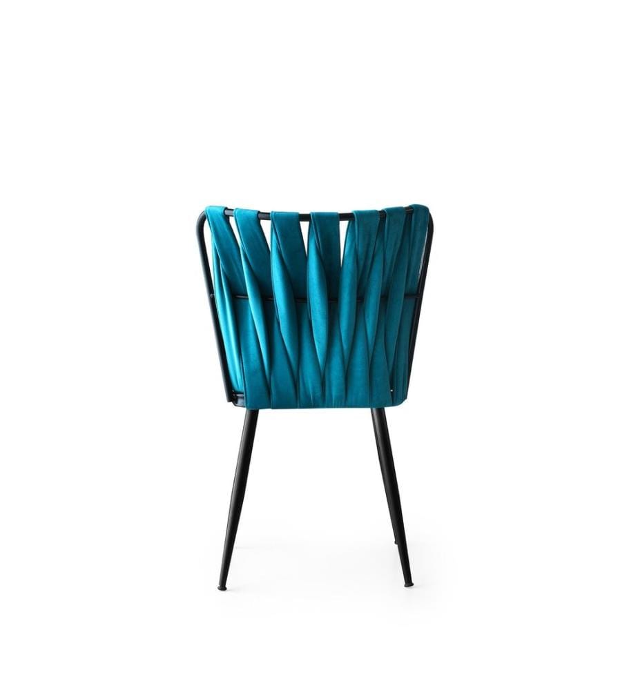 Noir, Bleu, Chaise De Bureau, 82X43X43 cm,