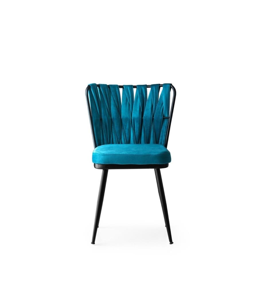 Noir, Bleu, Chaise De Bureau, 82X43X43 cm,