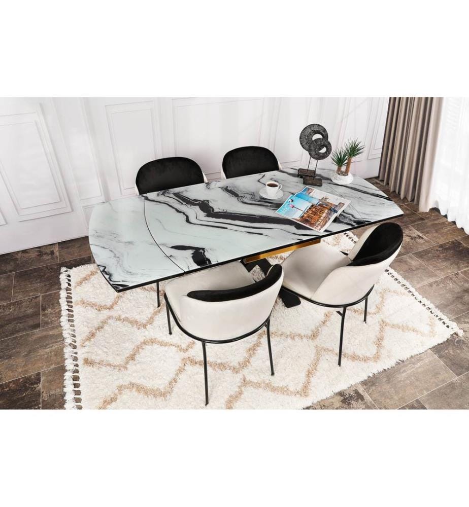 Noir, Crème, Chaise De Bureau, 86X54X55 cm,