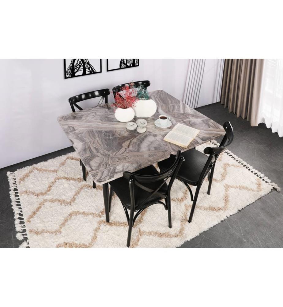 Noir, Chaise De Bureau, 81X42X40 cm, Plaque De Particules Enrobée De Mélamine