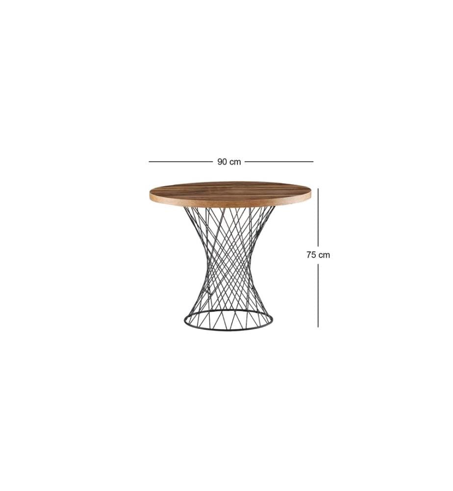 Table À Manger, Noyer Plaque De Particules Recouvertes De Mélamine Noire, 100%