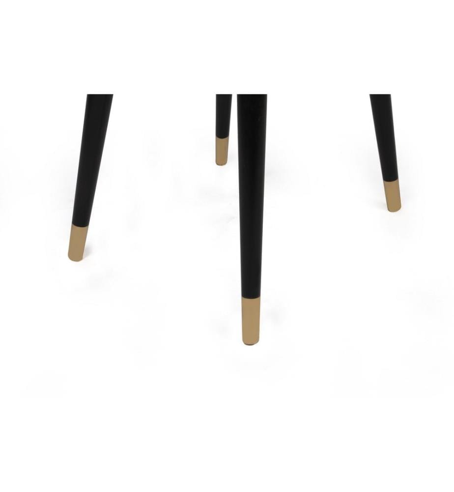 Stuhl Set , 2 Stück, Beige, Schwarz, Gold, Gestell: Holz, Sitz: Samtstoff, Rückenlehne: Metall / Samtstoff