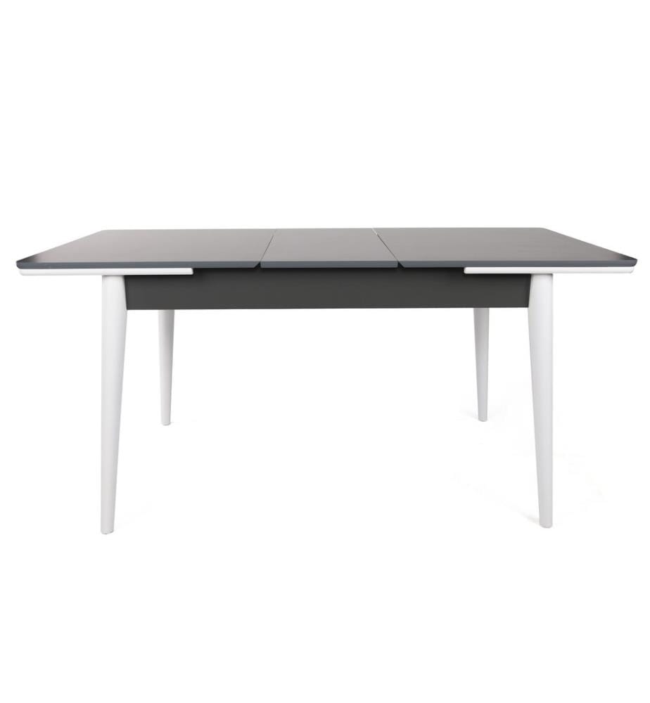 Table à rallonges, Anthracite, Blanc, MDF