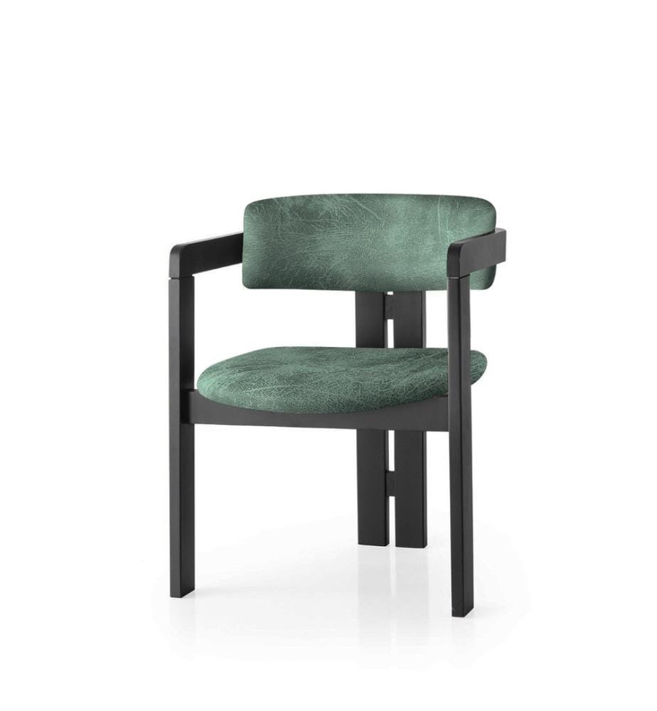 Sedia, Nero, Verde, Struttura: Legno