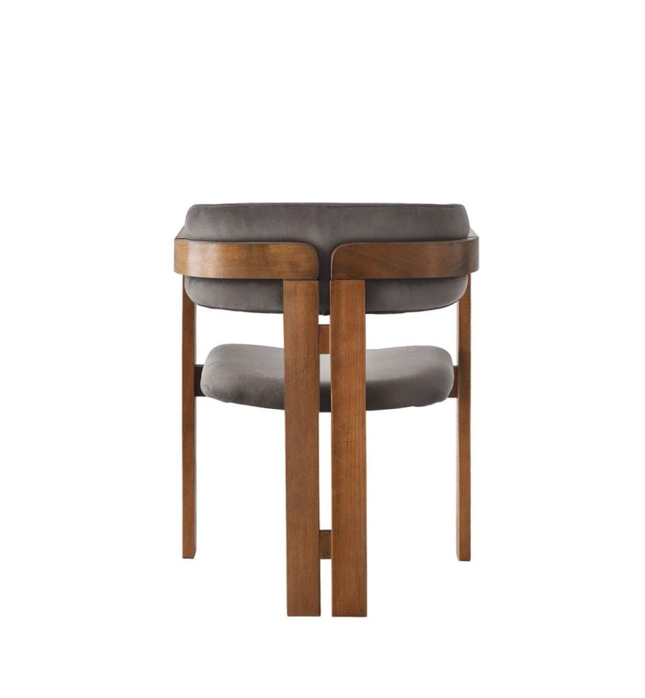 Stuhl, Walnuss, Anthrazit, Gestell: Holz