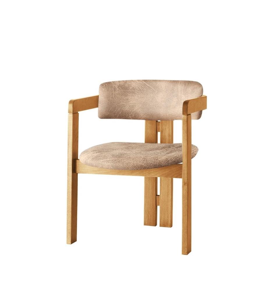 Stuhl, Eiche, Beige, Gestell: Holz