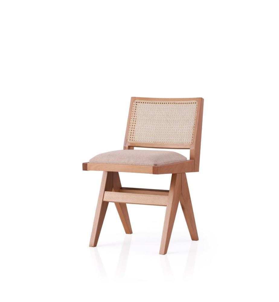 Stuhl, Eiche, Beige, Gestell: 100 % BÜCHENHOLZ, Sitzfläche: 100 % MULTIPLEX