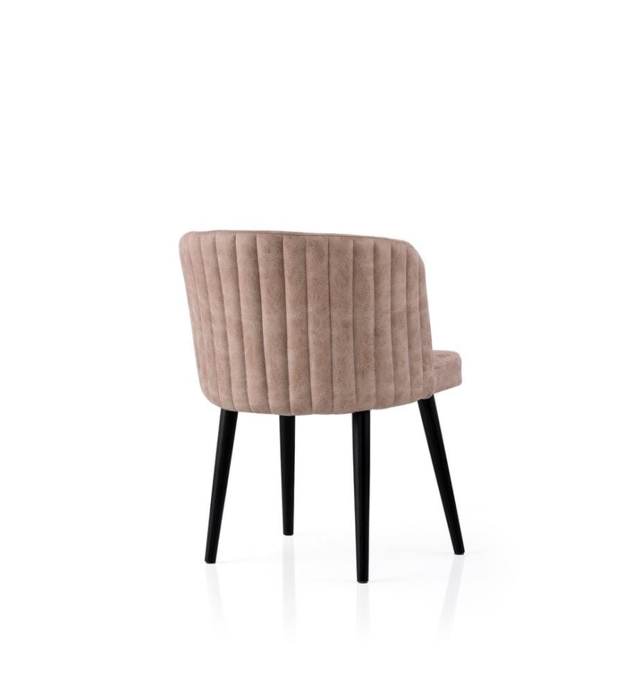 Stuhlset, 2 Stück, schwarz, beige, Gestell: 100 % EISEN, Sitzfläche: MELAMINBESCHICHTETE SPANPLATTE, Beine aus Buchenholz