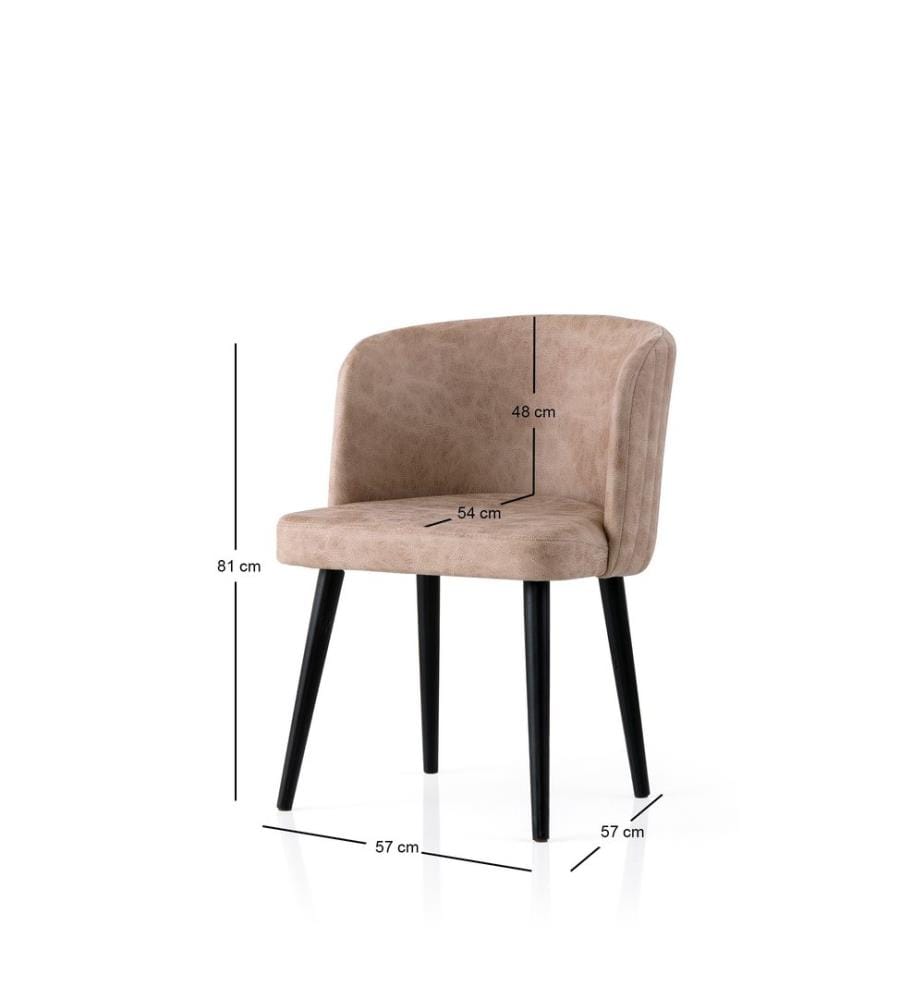 Stuhlset, 4 Stück, schwarz, beige, Gestell: 100 % EISEN, Sitzfläche: MELAMINBESCHICHTETE SPANPLATTE, Beine aus Buchenholz