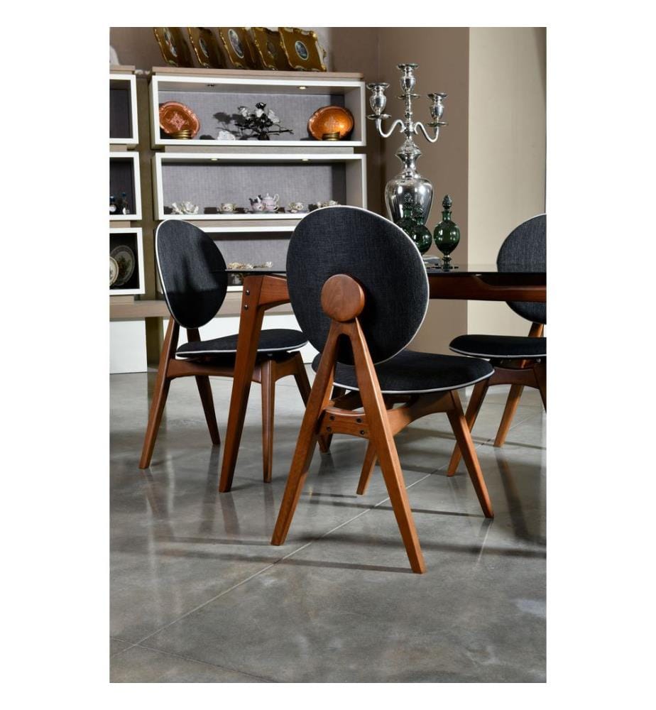 Jeu De Chaise, 2 Pièces, Noix Anthracite, holz