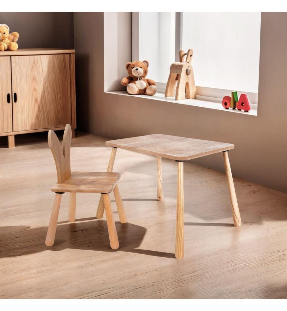 Kindertischset, Eiche, Korpus aus MDF