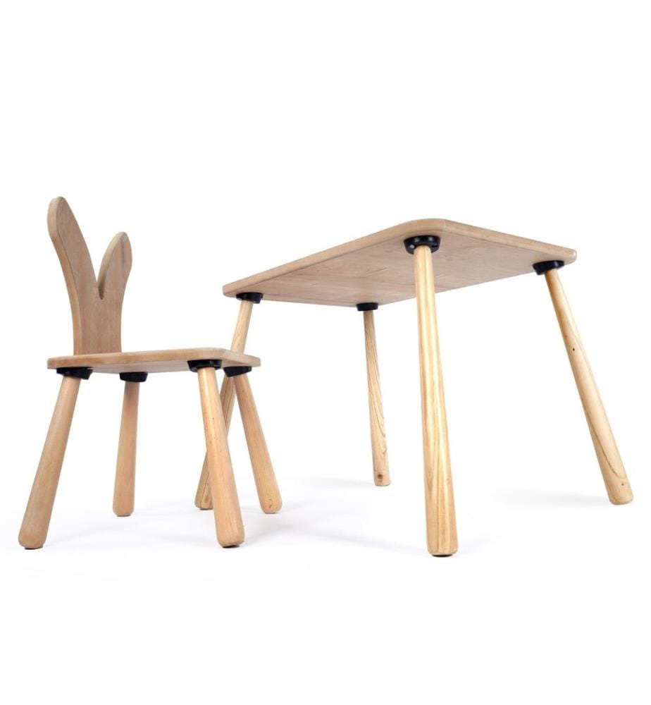 Kindertischset, Eiche, Korpus aus MDF