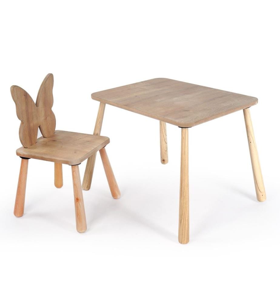 Kindertischset, Eiche, Korpus aus MDF