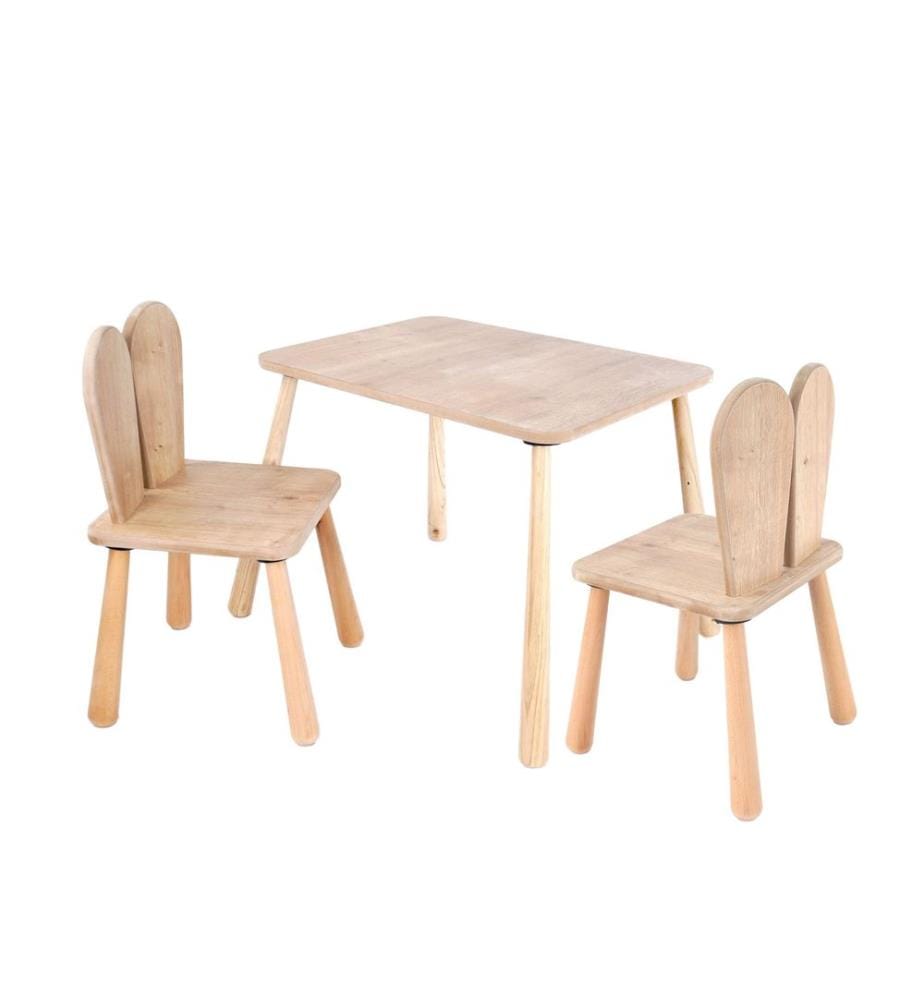Kindertischset, Eiche, Korpus aus MDF