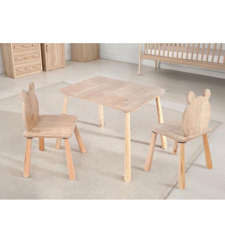 Kindertischset, Eiche, Korpus aus MDF