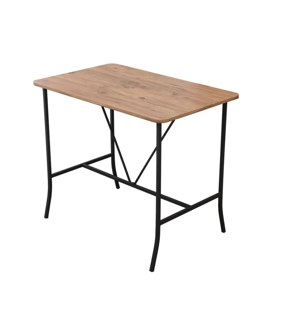 Table de bar, noyer, 100 % panneau de particules mélaminé