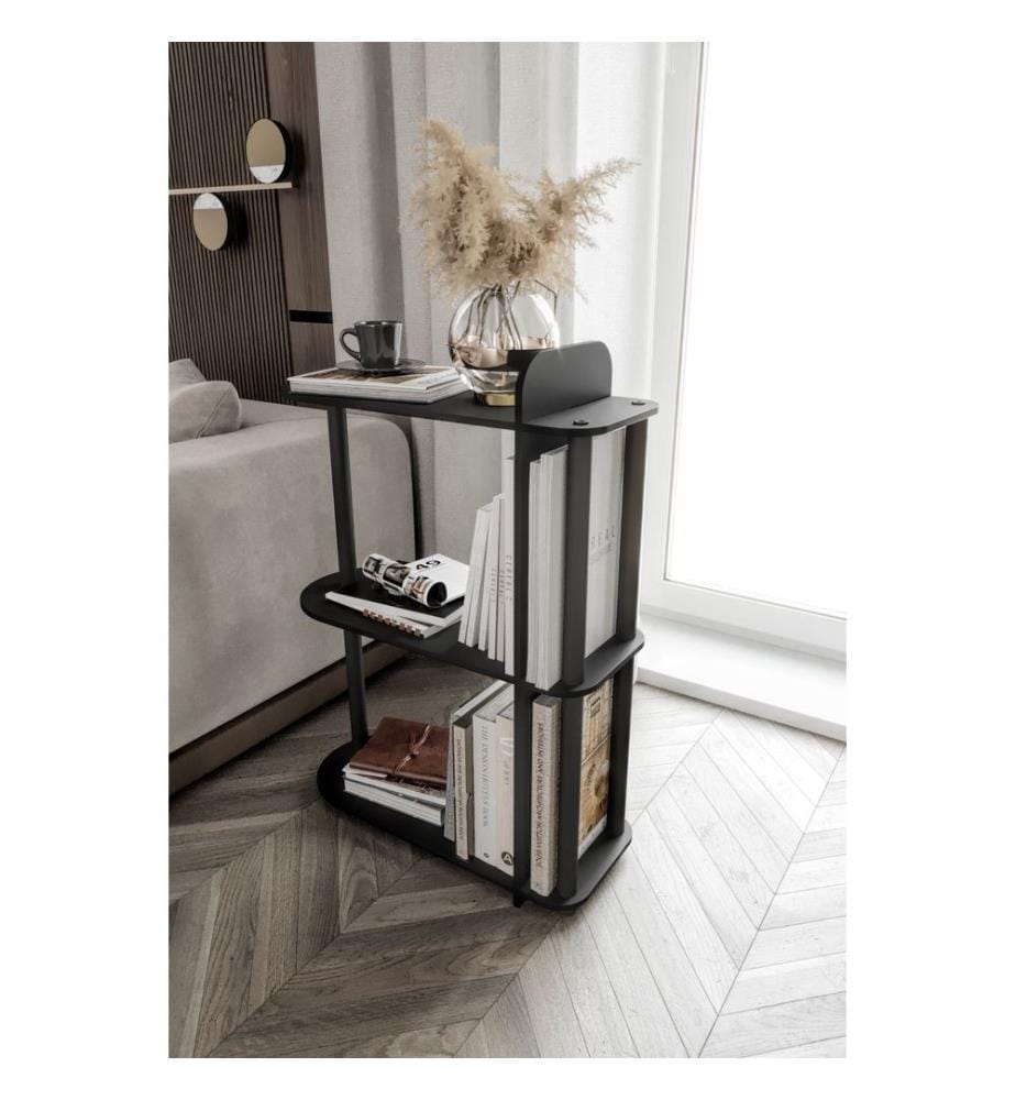 Table d'appoint, noir, 100 % MDF