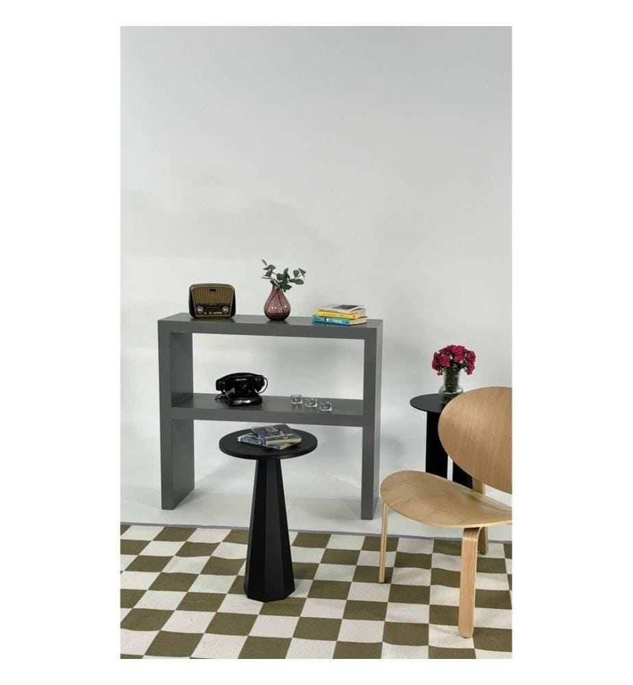 Tavolino laterale, nero, 100% MDF