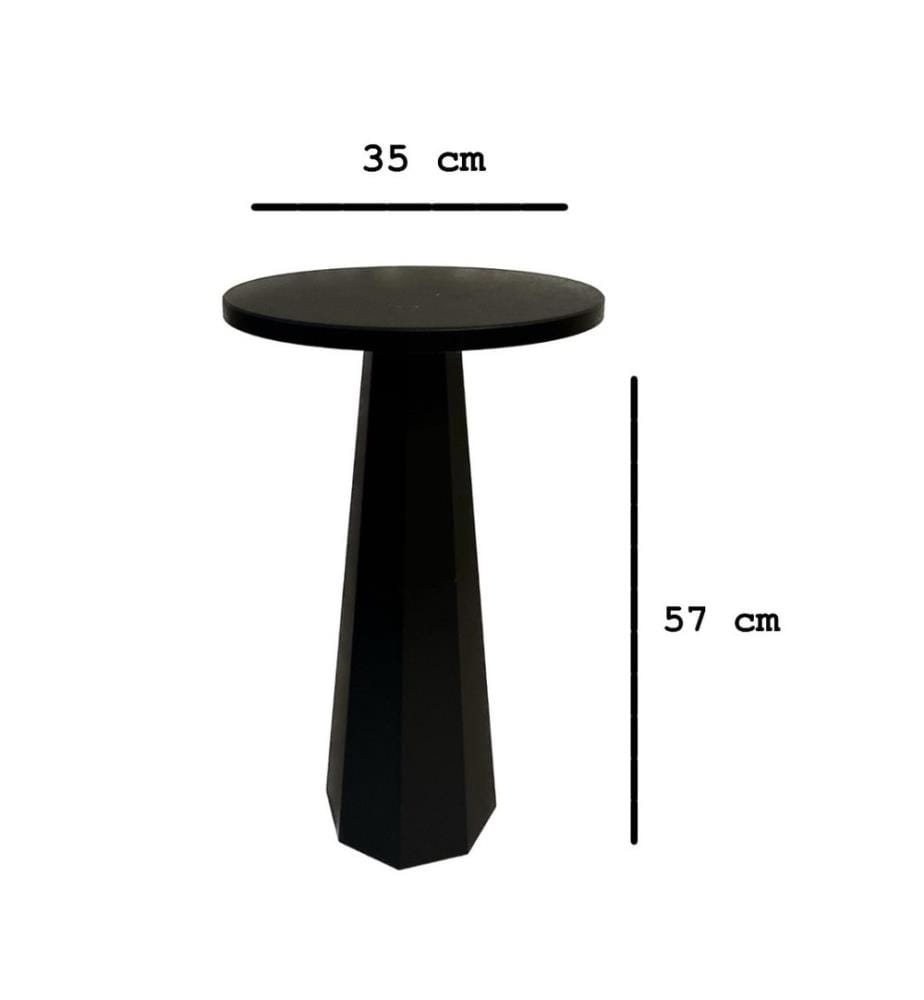 Tavolino laterale, nero, 100% MDF