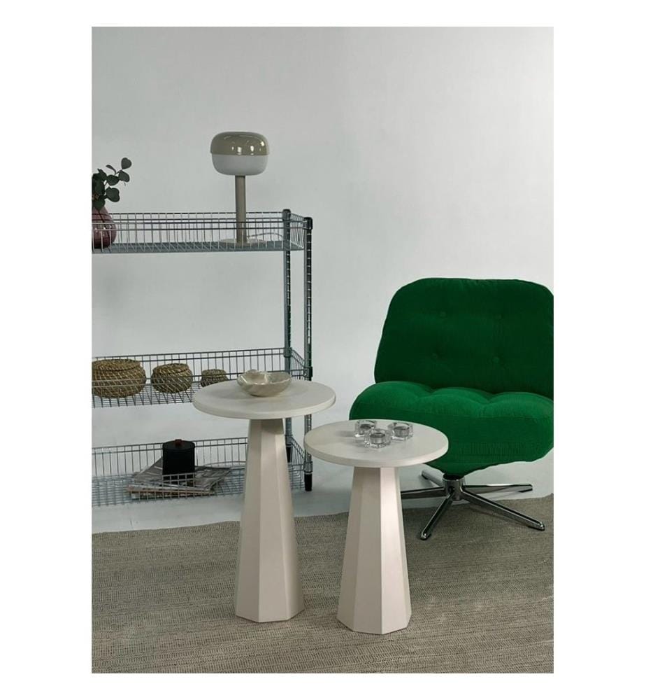 Set de table d'appoint, crème, 100 % MDF