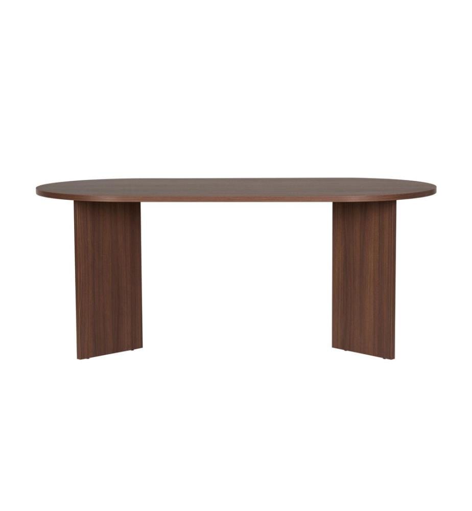 Table de salle à manger, noyer, 100 % panneau de particules mélaminé