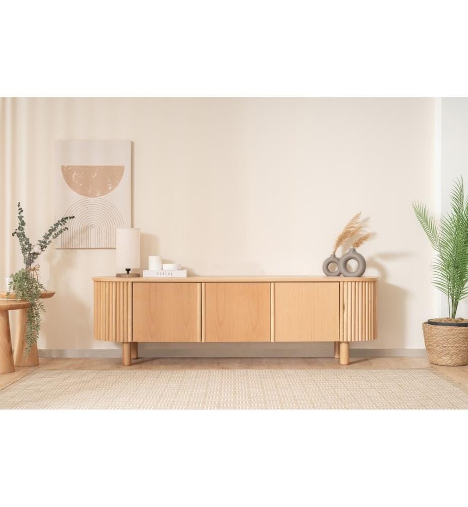 Mobile porta TV, faggio, 100% MDF, legno di faggio rivestito