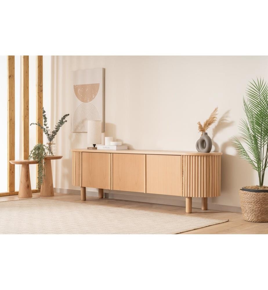 Mobile porta TV, faggio, 100% MDF, legno di faggio rivestito