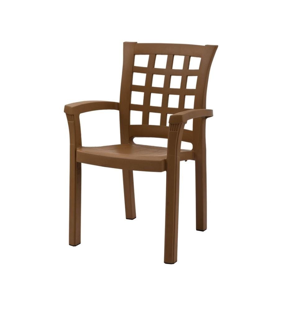 Chaise, marron, 100% polypropylène