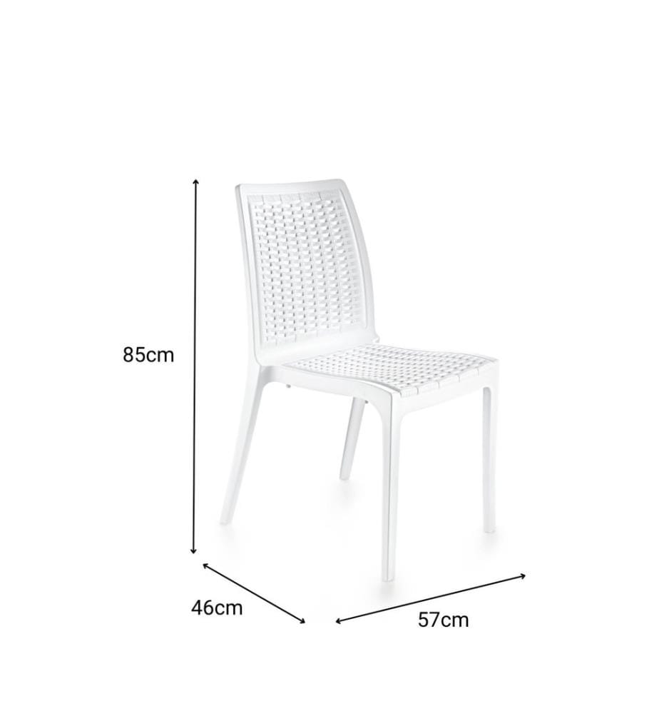 Chaise, blanc, 100 % polypropylène