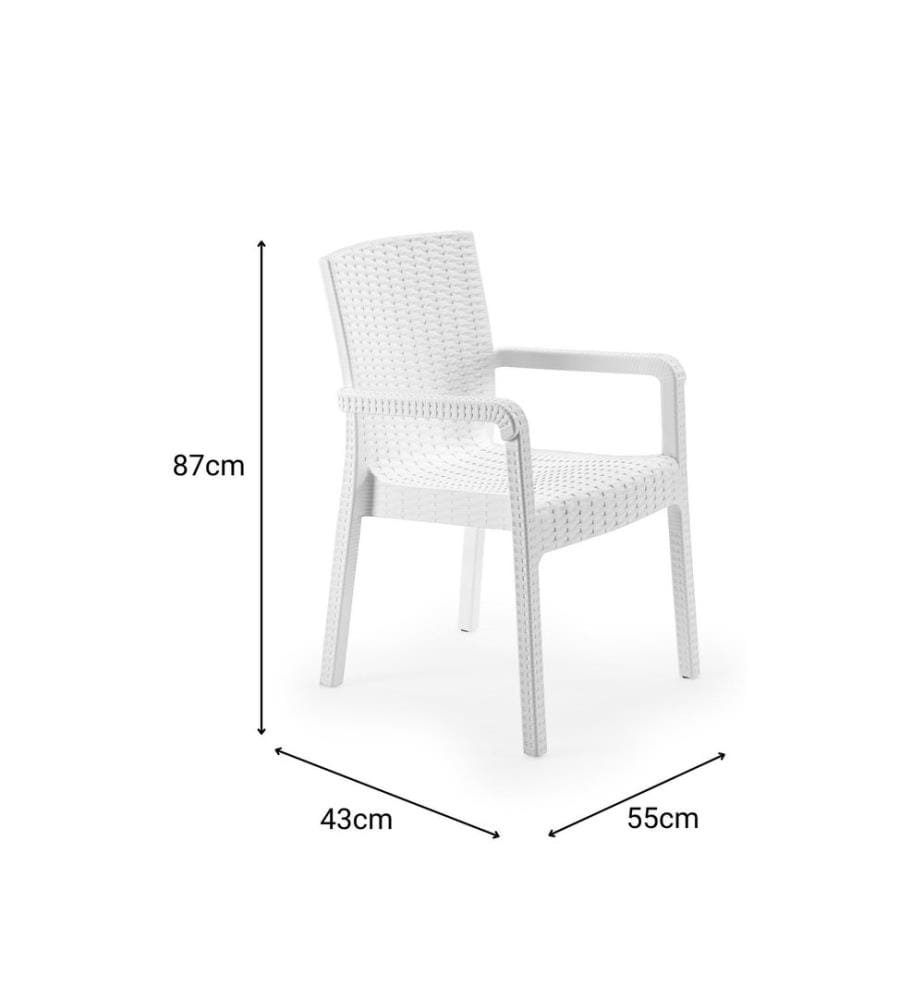 Chaise, blanc, 100 % polypropylène