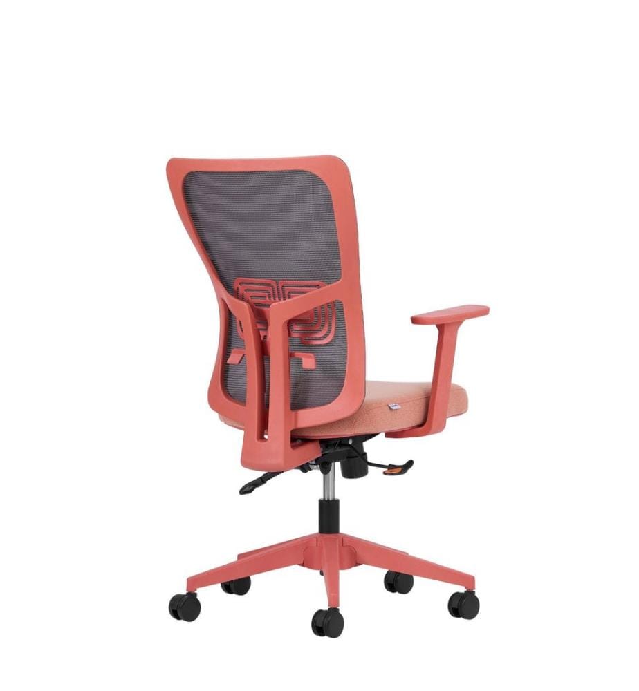Chaise de bureau, couleur saumon, structure : 100 % plastique