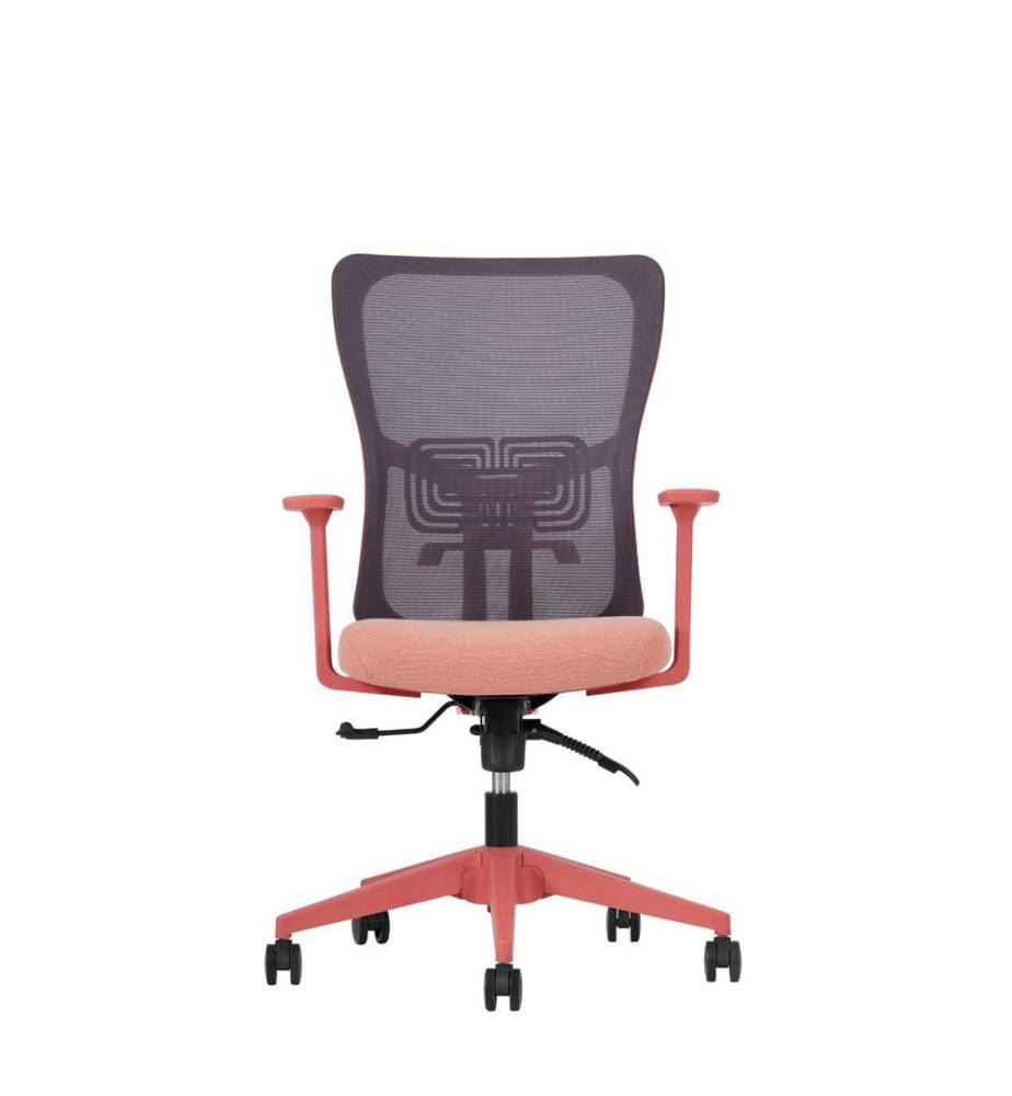 Ensemble de chaises de bureau, 2 pièces, couleur saumon, structure : 100 % plastique